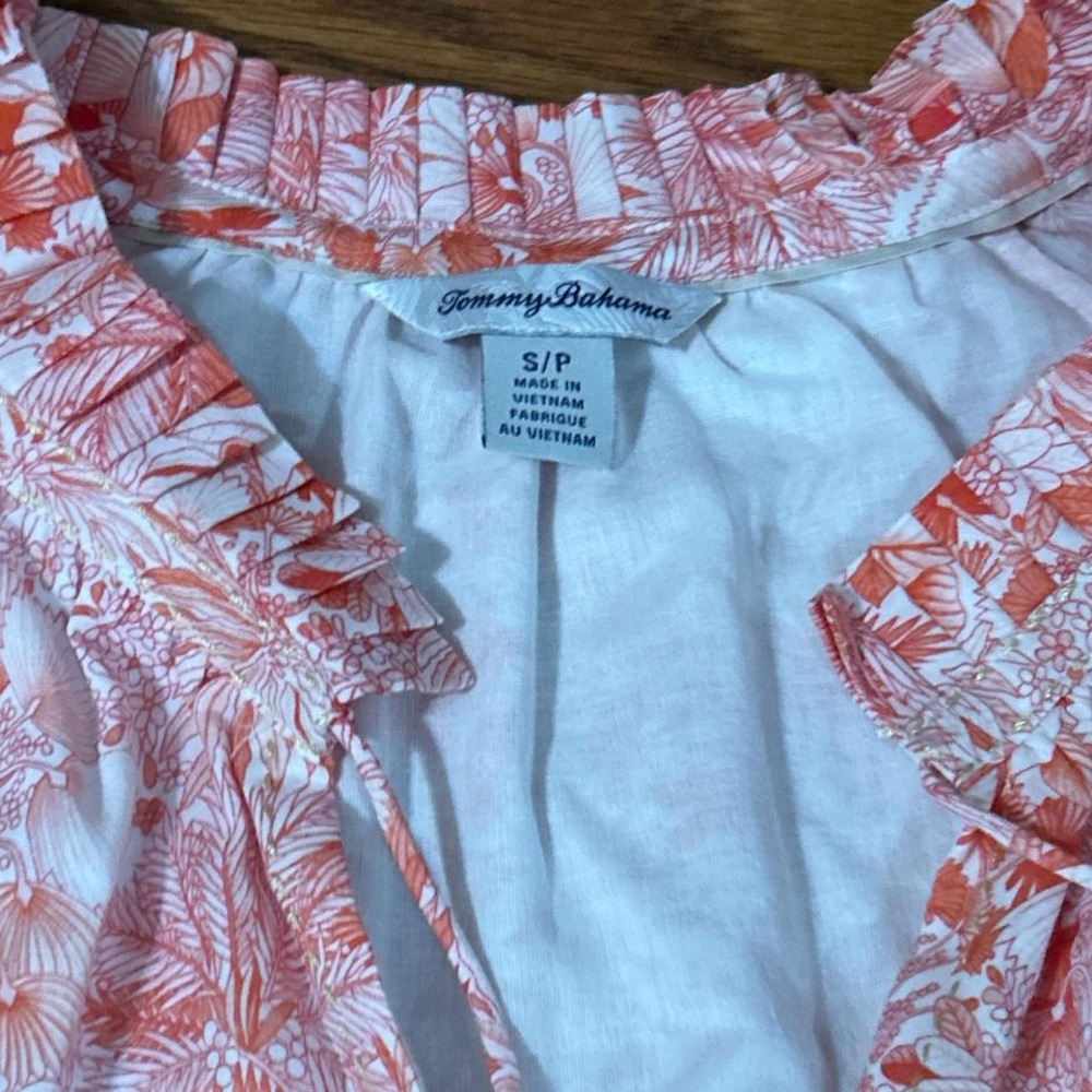 Tommy Bahama Petit Palma‎ Long Sleeved Lightweight Lined Peasant Small NWOT - Picture 3 of 7
